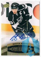 2015-16 UPPER DECK OVERTIME GOLD DUSTIN BROWN AUTO LOS ANGELES KINGS #69